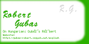 robert gubas business card